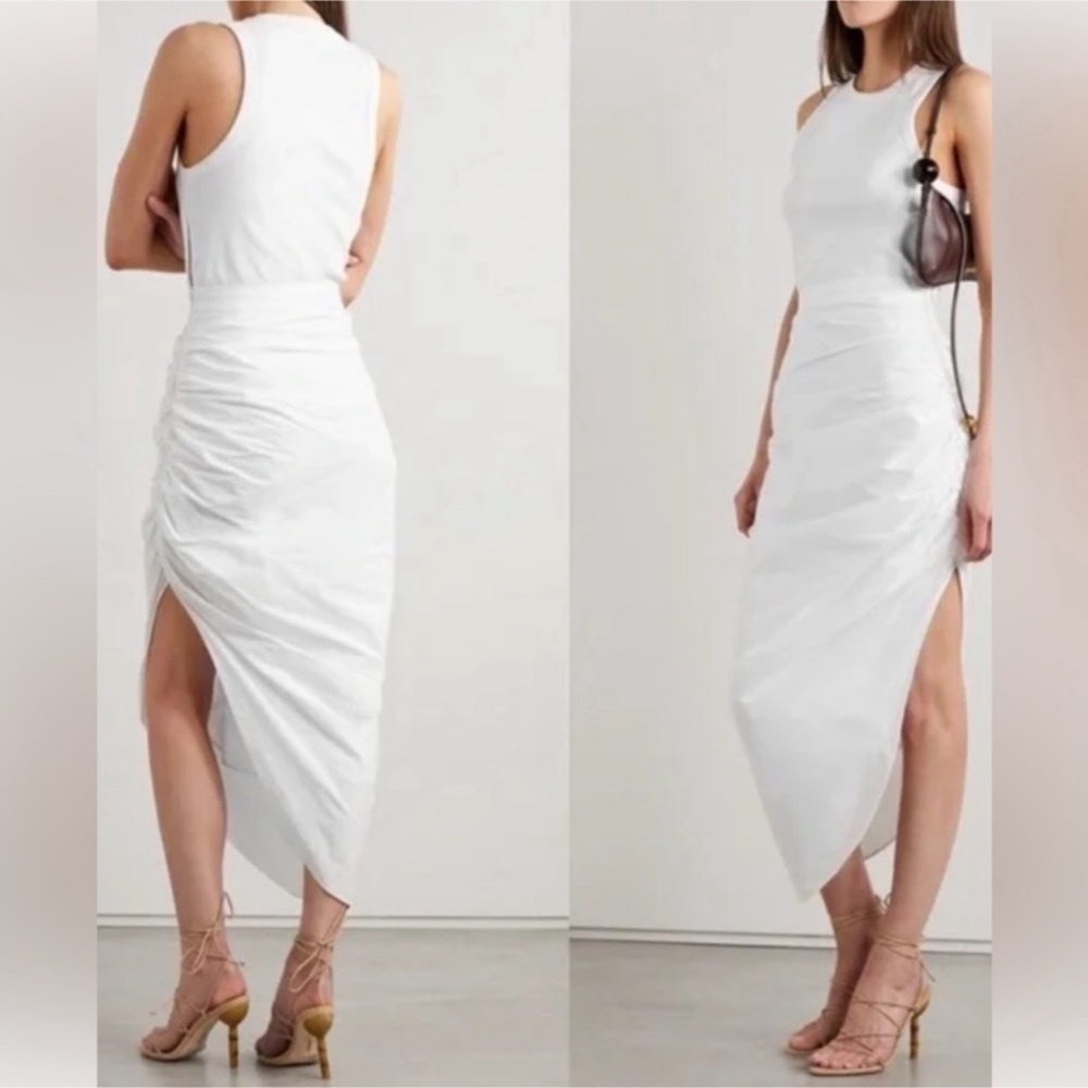 Veronica Beard Finca Mixed-media Dress in White Sz S
